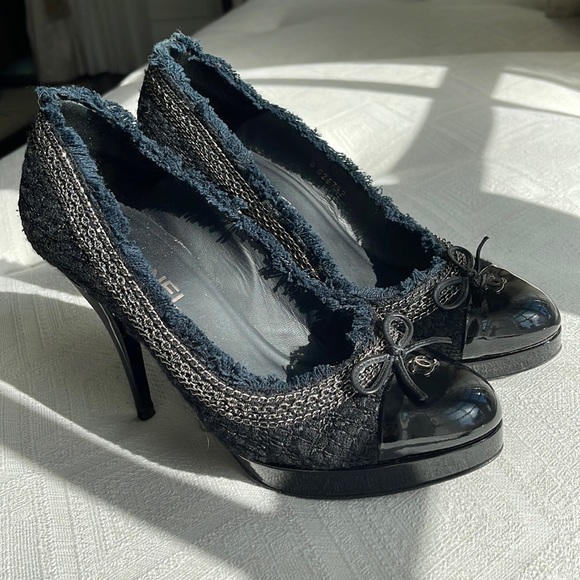 Chanel tweed and patent heels size 40 - Picture 1 of 9